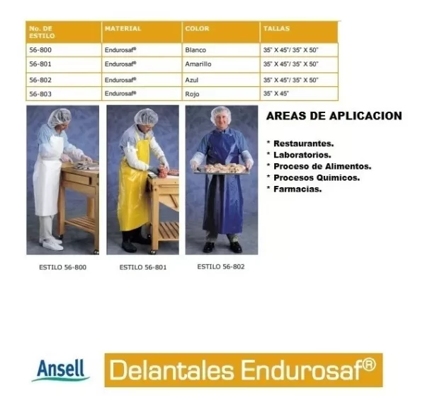 Mandil Ansell AlphaTec® 56 802 Endurosaf