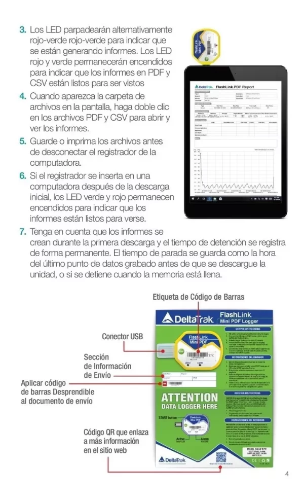 Deltatrak 31010 Registrador Temperatura Usb Pdf.