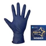 Guantes de nitrilo detectables azules de 4 mm (caja de 100) M/8 Azul